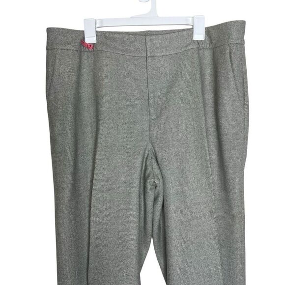 Lauren Ralph Lauren Wool Blend Herringbone Gray Trousers Size 18W - Picture 2 of 15